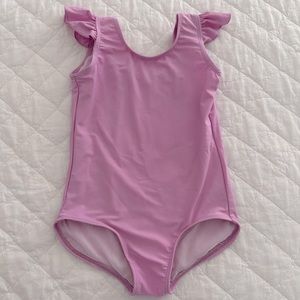 Pearl Street Swim Flutter One Piece Girls Bathing Suit - size 5/6 in Candy